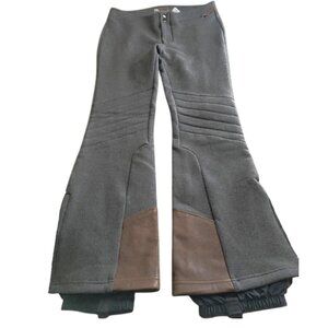 NEW $895 Ralph Lauren RLX Ski Pants! XL  34 x 32.5  Gray Wool With Leather Trim